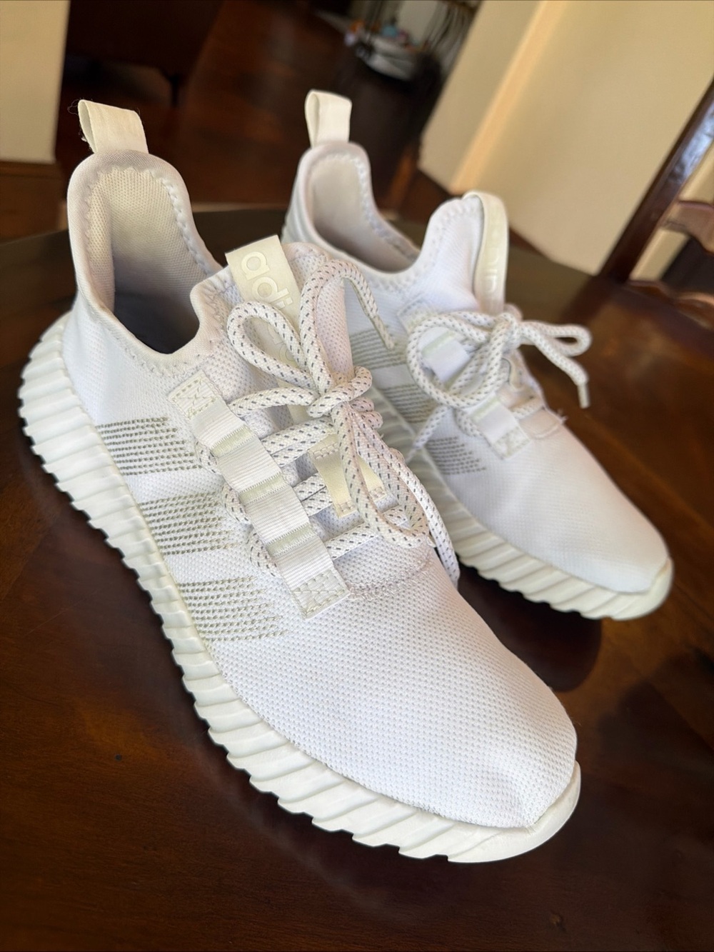 adidas Women's White Knit Sneakers- Size 11
